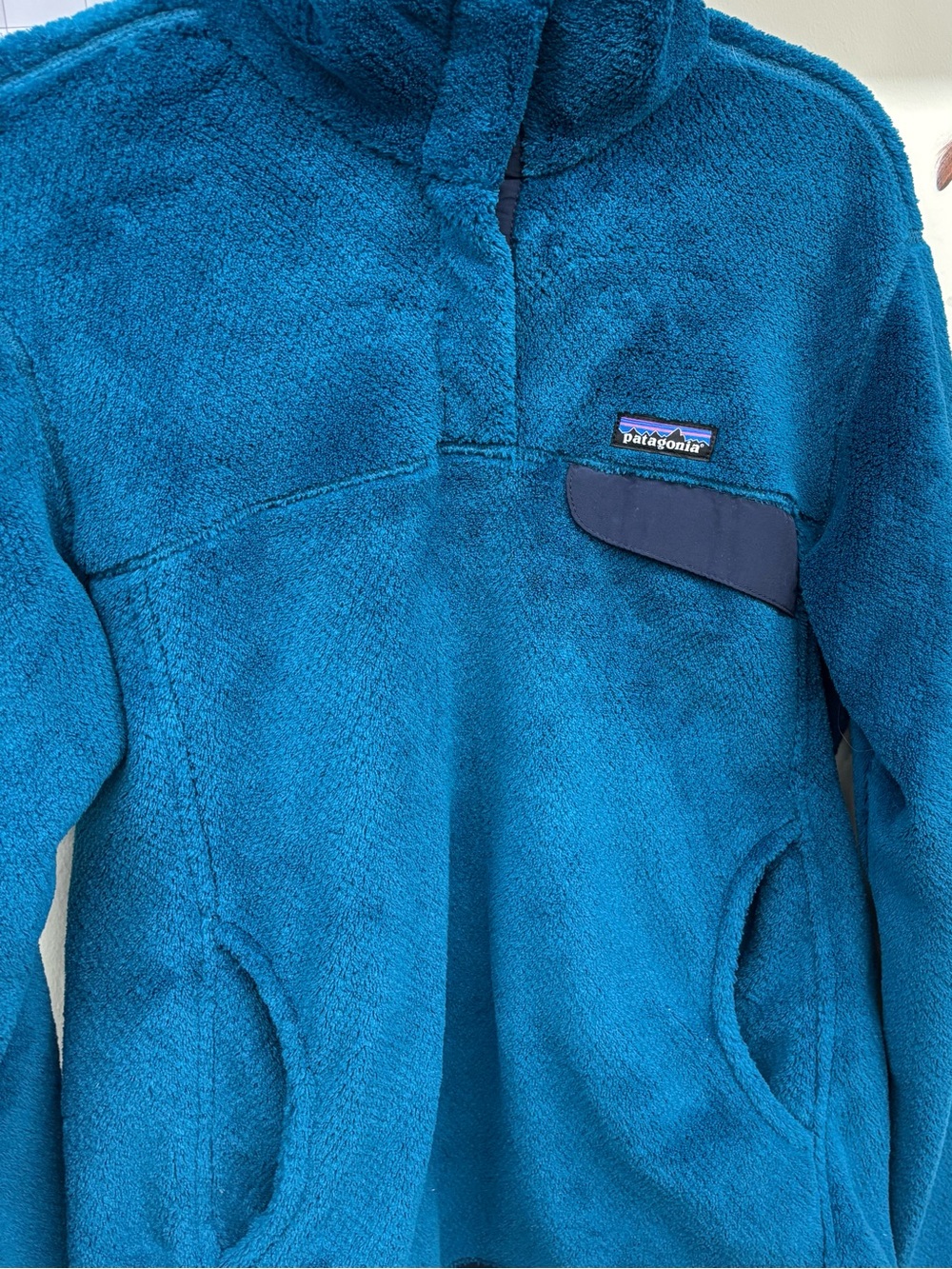 Patagonia Kids' Teal Blue Fleece Pullover
